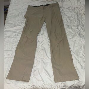 Eddie Bauer Tech Pants Mens Performance Chino 40x32 Beige UPF Stretch Activewear